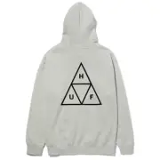 Size XL Huf Essentials Triple Triangle Pull Over Hoodie - Grey Heather
