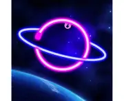 Planet Neon Signs Led Light,Planet Lamp,Wall Sign For Cold Light,Wall Art,Bedroom Decorations,Party,Holiday Decor,Usb Wire/Battery Powered