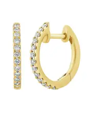 Diana M. Fine Jewelry 14K 0.26 ct. tw. Diamond Huggie Earrings