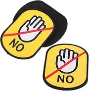 CANIGHT 3Pcs Touch Pet Warning Stickers Custom Leash Warning Labels Patch Tags Identification for Pets Personalizable for Safety