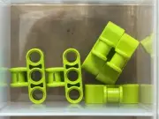 LEGO Parts - Lime Technic, Axle Pin Perpendicular Triple - No 63869 - QTY 5