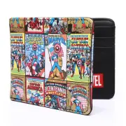 Captain America Greatest Comic Covers Slimfold Wallet Black