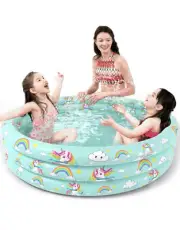 Jasonwell Inflatable Baby Kiddie Pool -51 Inch Toddler Swimming/ball Pit-Unicorn