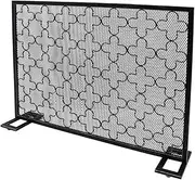 Fireplace Screen Guard, Antique Copper/Black Fireplace Screen with Legs， Single Panel Iron Fire Guard Hearth Screen for Outdoor Indoor (Color : Antiqu