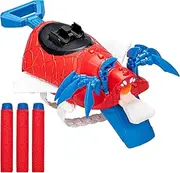 Marvel Mech Strike Mechasaurs Spider-Man Arachno Blaster, Nerf Blaster with 3 Darts, Role Toy