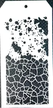 Broken Glass & Spatter Pattern Distressed Stencil 5" x 8"
