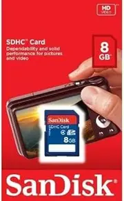 SanDisk SD Card 4GB 8GB 16GB 32GB 64GB 128GB 256GB Memory Cards for Camera Photo High Resolution Video Recording DSLR 4K Professional Storage (8GB SD Card Class 4)