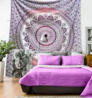 Mandala tapestry Trippy Queen Bedspread Bohemian Wall Hanging Hippie Beach Throw