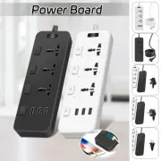 Universal Power Strip 3 AC Outlets 3 USB Port Multi Plug Power Board with Switch