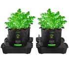 VIVOSUN 4-Pack FlexFeed Self-Watering Pot & Grow Bag, Auto Irrigation Fabric Pot