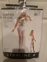 New Starline Goddess Of Love Aphrodite Costume Adult Size Large Romper Skirt Etc