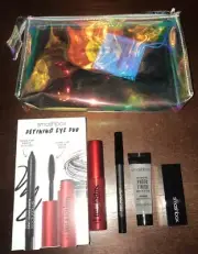 Smashbox Travel Size Set Defining Eye Duo, Smooth & Blur Primer, Lipstick Set
