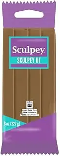 Polyform S308 1657 SCULPEY III - 227g/8oz - Hazelnut Polymer Clay Accessory