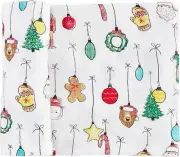 Mud Pie Baby Swaddle Blanket, White Christmas Ornament