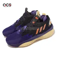 在飛比找Yahoo奇摩購物中心優惠-adidas 籃球鞋 Dame 8 紫 黑 男鞋 小花 里拉