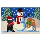 Liora Manne SNOW PUPPIES Home Doormat Christmas Indoor Outdoor Dogs Rug 20x30"