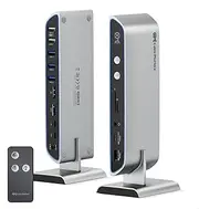 Cable Matters 14-in-1 Dual 4K 60Hz USB C KVM Switch Dock for 2 Computers, Up to 100W Charging, DisplayPort & HDMI, 10Gbps USB-A/C Port, Thunderbolt 4 Compatible for MacBook Pro (Desktop Not Supported)