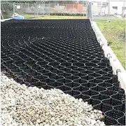 Garden Retaining Wall Grid Stabilizer Gravel Ground Grid,Permeable Sand/Soil/Gravel Stabilization Grid, Ground Grid for Retaining Walls, 16/19.7/23/26/29.5/32.8 ft L(1x8m/3.2x26ft)
