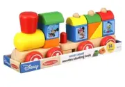 New Melissa & Doug Disney Mickey Mouse and Friends Wooden Stacking Train 14 pcs