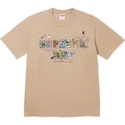 SUPREME VARSITY TEE KHAKI SIZE S (100% AUTHENTIC) (BRAND NEW) SS24 WEEK 19