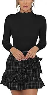 [Yeshire] Women's Long Sleeve Loose Casual Turtle Neck Sweater Pullover Tops Jumper