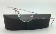 New SILHOUETTE Eyeglasses TITAN NEXT GENERATION III 6619 6079 49-17 Red w/ Clear