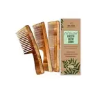 3 Piece Neem Wooden Comb Neem & Sesame Oil For Multi-Actions Frizz Control