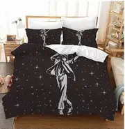 v2660 Bed Sheets Michael Jackson Bedding Set Boys Girls Twin Queen Size Duvet Cover Pillowcase Bed Kids Adult Fashion Home Textileextile 3-Piece Beddi