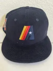 Houston Astros- New Era Hat Club Fitted Hat - Size 7 1/8-Blue Corduroy 1986 ASG