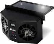 KAGOR Solar Powered Car Window Fan, Exhaust and Radiator Fan, Energy Saving Air Vent Purifier, Front/Rear Ventilator, Smell Eliminator 3W