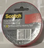 Scotch Expressions Masking Tape 0.94 Inch x 20 Yards Red