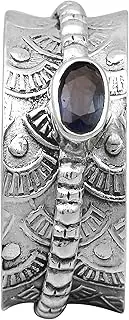 [MOONEYE] Spinner Ring|| Blue Cubic Zircon Braided Spin Band Solid 925 Sterling Silver Meditation Fidget Ring