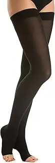 Relaxsan M1170A Soft microfiber open-toe medical compression hold up stockings - Class 1 (15-21 mmHg)