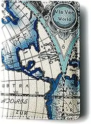 [CHUAN boutique] Map Passport Bag Unisex Innovative Fashion Casual Multi-Card Slot Passport Cover Passport Wallet for Travel