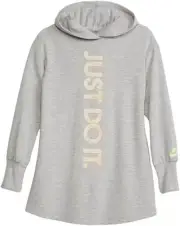 Nike Girls Dream Chaser Hooded Dress (4, Light Smoke Grey Heather)