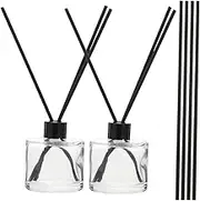 Vaguelly 1Set Diffuser Bottles Vintage Refillable Aromatherapy Perfume Bottles with Sticks for Home Office Spa and Car Decor