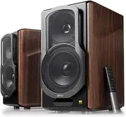Edifier S2000MKIII Hi-Res Audio Active 2.0 Bluetooth Bookshelf Speaker, Brown