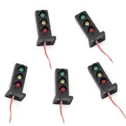 5x 1:87 Train Traffic Light Lamp Model Micro Landscape Railway Model Decor