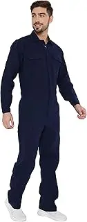 [Associated Uniforms] Mens Industrial Coverall 100% Cotton 240gsm (XL-42, Orange), Navy, M-38, Navy, M, navy, M
