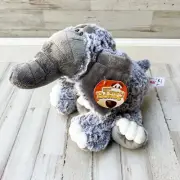Aurora Plush Elephant Funny Bones 13” Gray Posable Awkward Gray Stuffed Animal