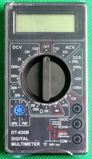 Digital Multi Meter: DCV, ACV, DCA, Resistance(Ohm), Diode Testing, Transistors.