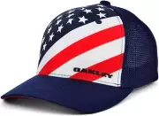 New Oakley Red White & Blue Flex-Fit L/XL Indy Hat SK8 Golf