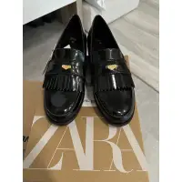 在飛比找蝦皮購物優惠-全新Zara 金幣 福樂鞋 皮鞋