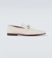 [Gucci] Gucci Gucci Jordaan Horsebit suede loafers AU 7.5 white