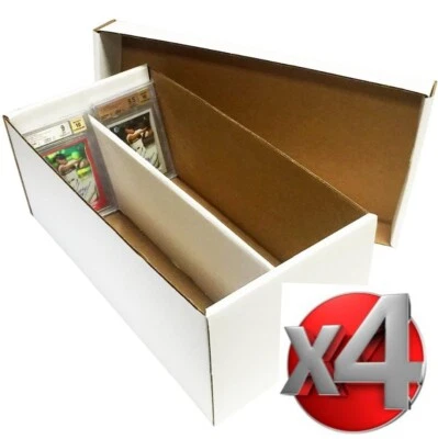 (LOF OF 4) Graded Shoe BOX 2-Row Cardboard Storage Boxes. BGS, PSA, SGC, CGC