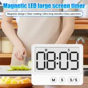 Magnetic Large LCD Digital Kitchen Cooking Timer Count-Down Up Clock Loud Alarm