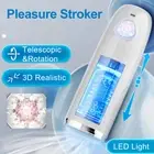 Masturbation Vibrator Cup Rotating Penis Telescopic Stroker Automatic AU Sex Toy