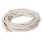 Cotton Oil Lamp Wick 7mm Diameter 10 Meter 32Ft for Alcohol Lamp Lighting, White