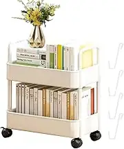 Rolling Utility Cart - Storage Trolley On Wheels | Craft Trrolleys | Multi-Layer Mobile Bookshelf Organizer, Floor-Standing Storage Rack for Toys, Snacks, and Household Supplies, Wheeled Design