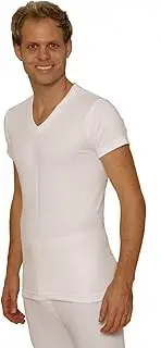 [Octave] 3 Pack Mens Thermal Underwear Short Sleeve 'V'-Neck T-Shirt/Vest/Top [White